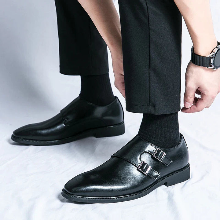 Heren Leren Schoenen Dubbele Monkstrap - Zakelijk Comfort