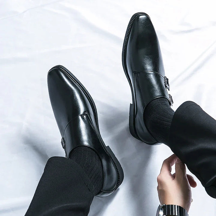 Heren Leren Schoenen Dubbele Monkstrap - Zakelijk Comfort