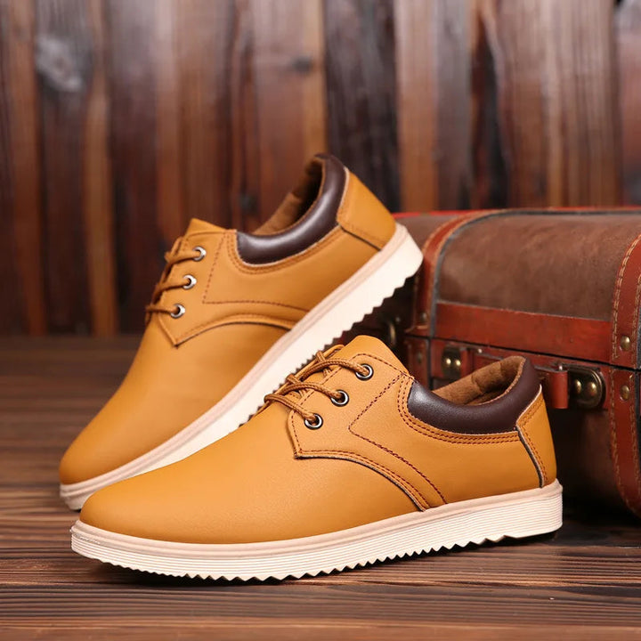 Heren leren schoenen - Klassiek elegant design - Geel