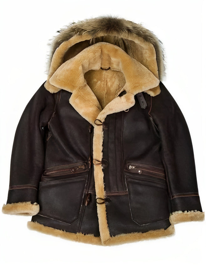 Heren leren winterjas - Klassieke elegantie