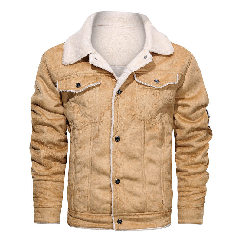 Heren leren winterjas - klassieke stijl en warmte - Khaki