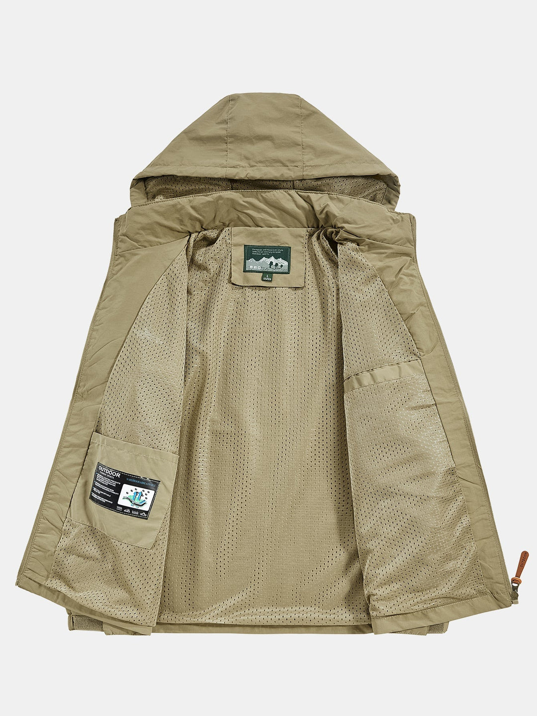Heren Lichte Nylon Windbreaker met Afneembare Kap – Relaxed Fit
