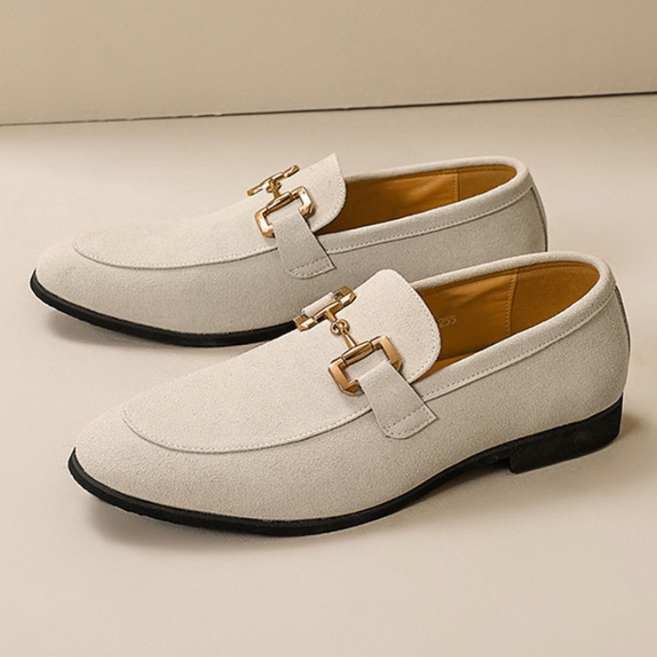 Heren Loafers Elegante Instappers - Klassieke Schoenen - Beige