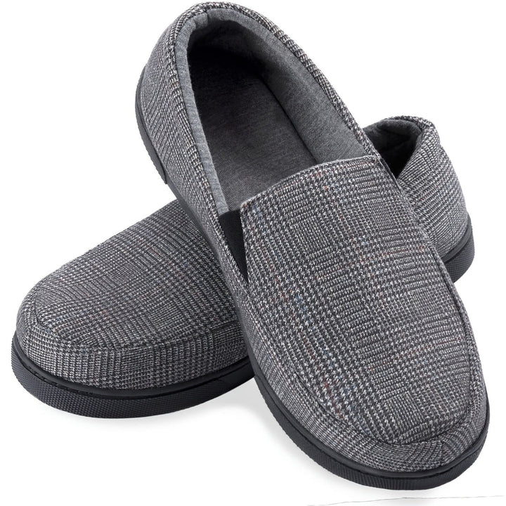 Heren Loafers Geruit - Warme Instappers met Antislip Zool