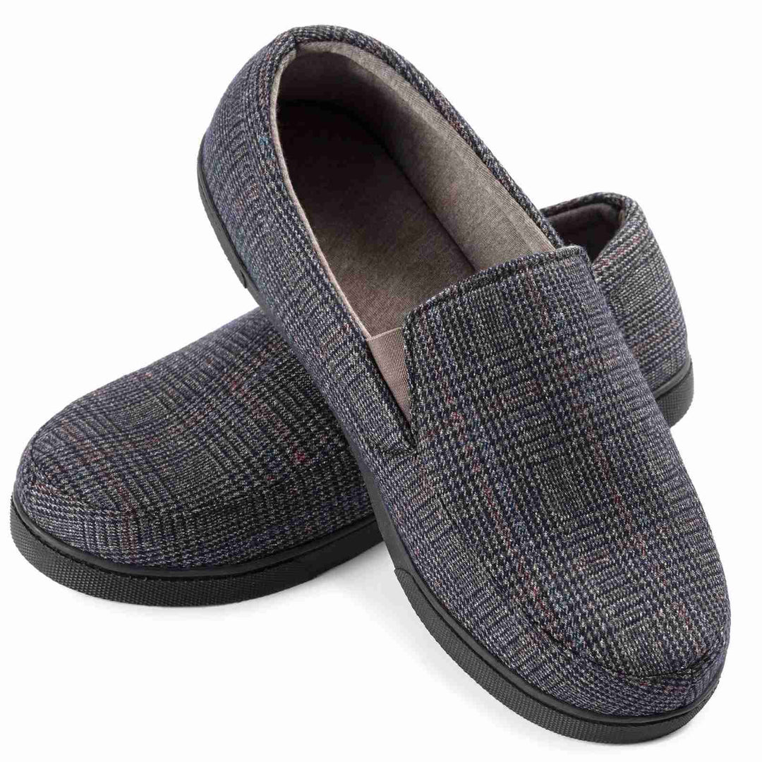 Heren Loafers Geruit - Warme Instappers met Antislip Zool