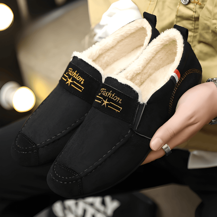 Heren Loafers Instapper - Warm Gevoerd & Lichtgewicht - Zwart