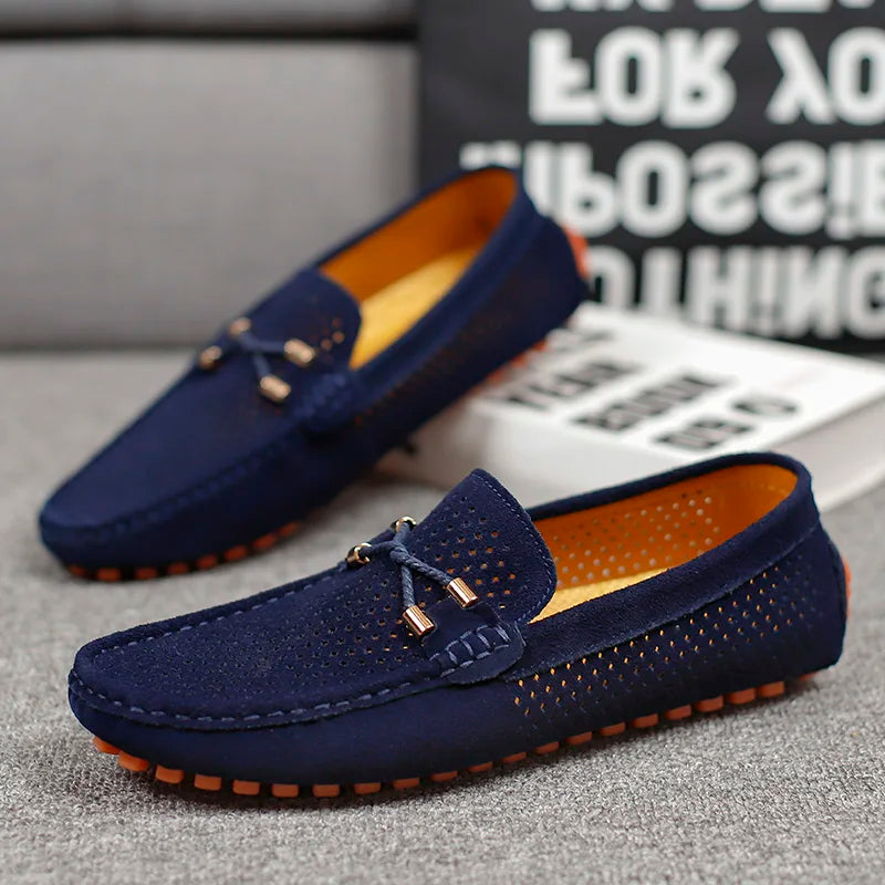 Heren loafers met perforatie - Slip-on design