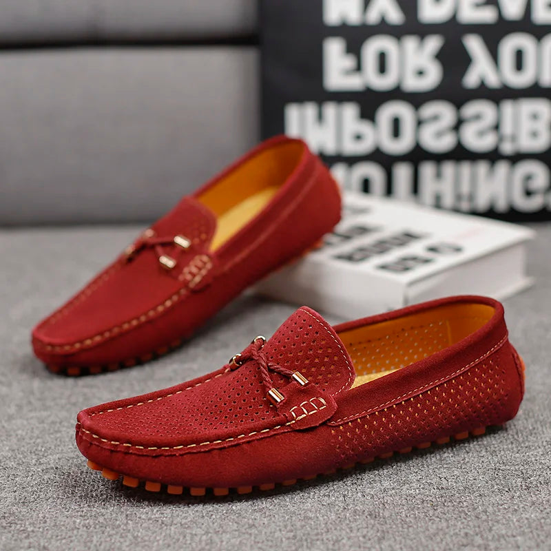 Heren loafers met perforatie - Slip-on design