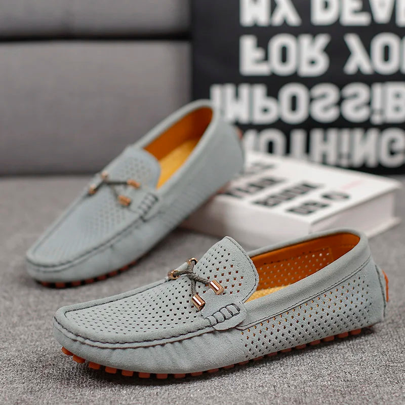 Heren loafers met perforatie - Slip-on design