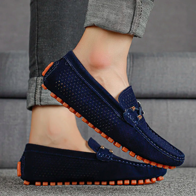 Heren loafers met perforatie - Slip-on design
