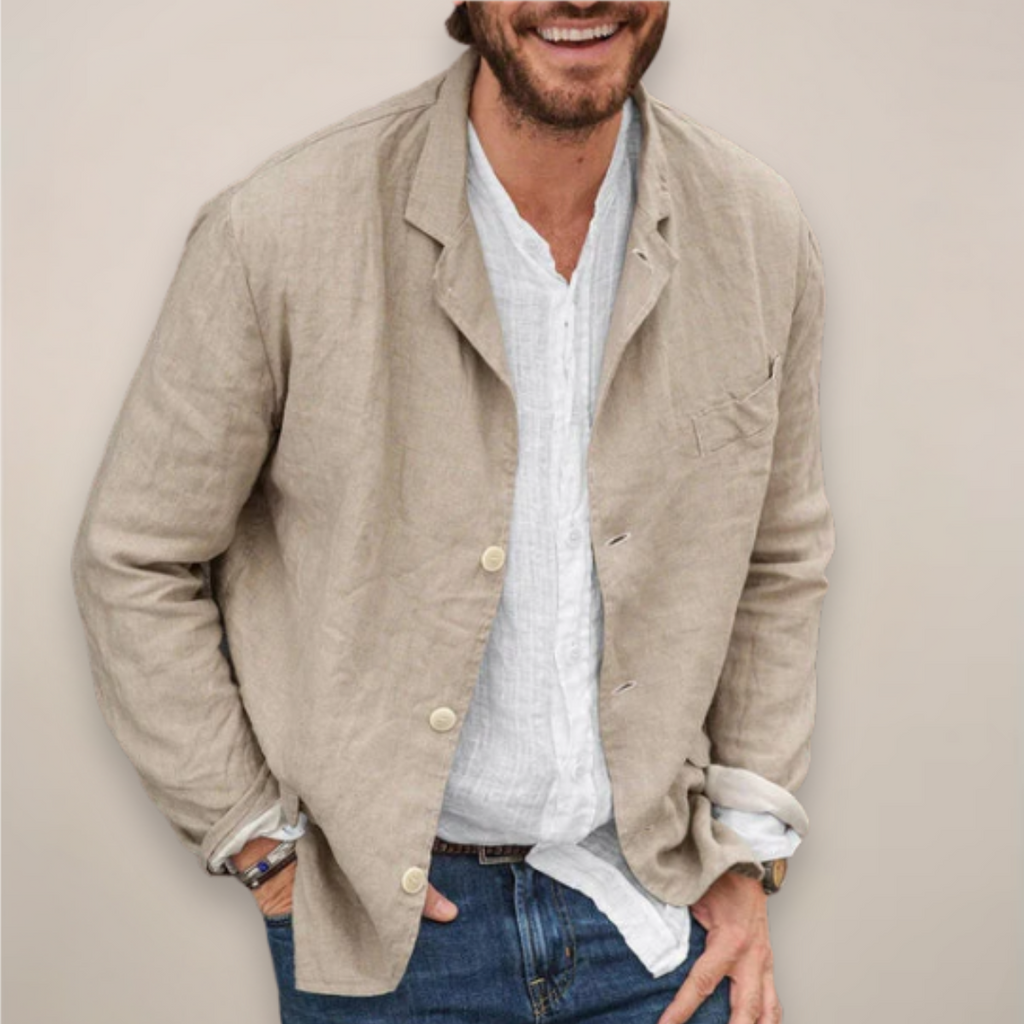 Heren Luchtige Zomerblazers - Ontspannen Elegantie - Khaki