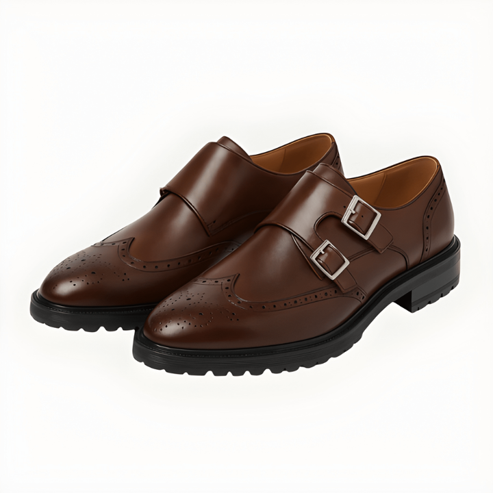 Heren Monk Strap Schoenen - Dubbele Gesp Elegantie