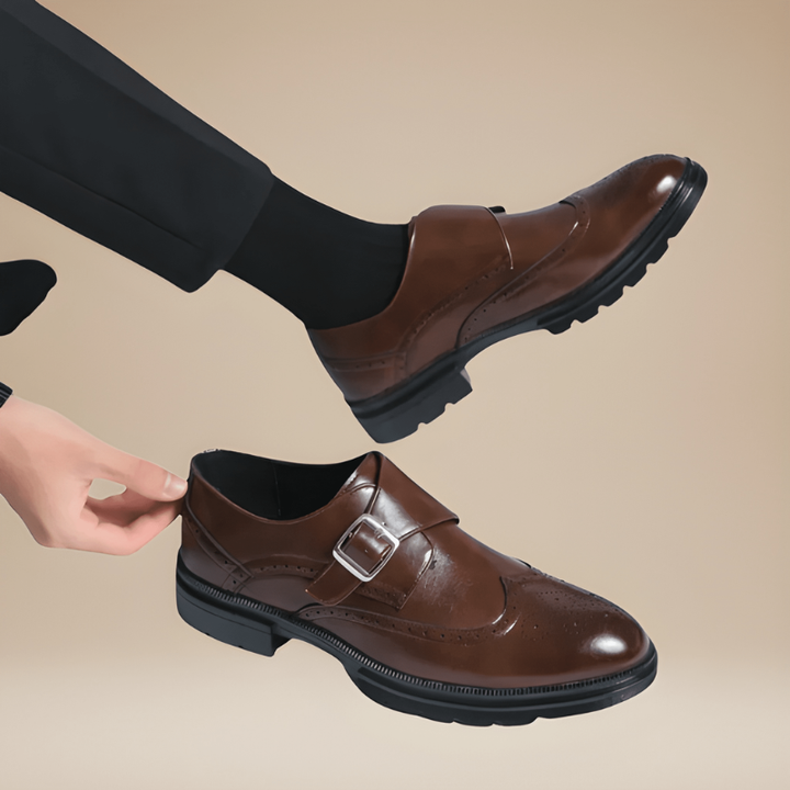 Heren Monk Strap Schoenen - Dubbele Gesp Elegantie