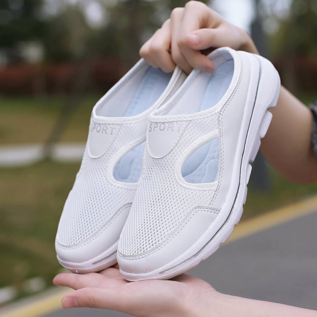 Heren Orthopedische Mesh Slippers - Ademend Comfort - Wit