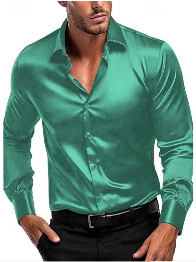 Heren Overhemd Lange Mouwen - Formeel & Casual - Groen