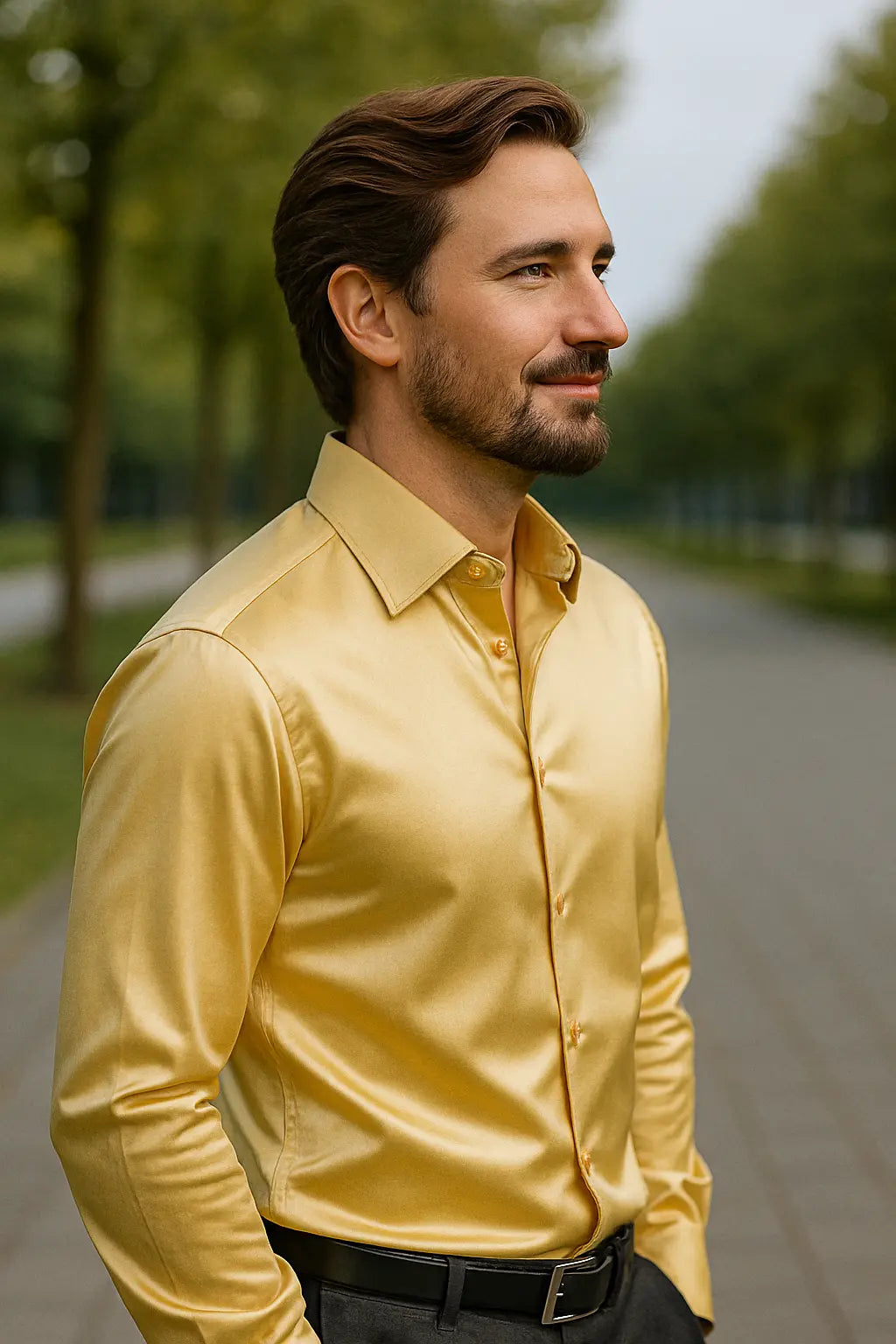 Heren Overhemd Slim Fit Lange Mouwen - Feest & Smoking