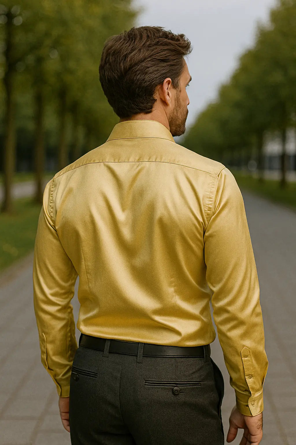 Heren Overhemd Slim Fit Lange Mouwen - Feest & Smoking