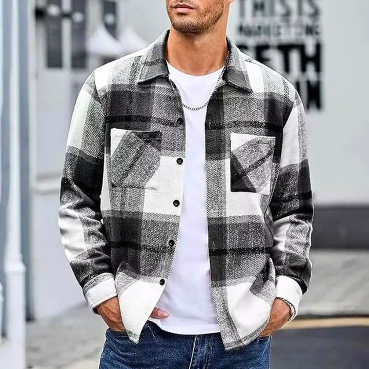 Heren Overhemdjas Casual - Klassieke Stijl met Comfort - Zwart
