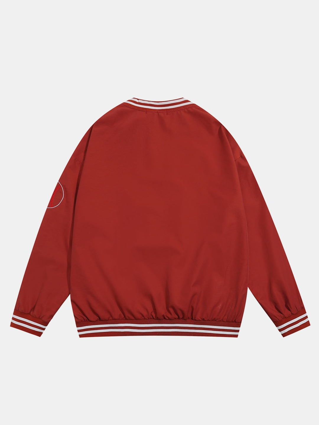Heren Oversized Baseball Sweatshirt V-Hals - Grafisch Sportief