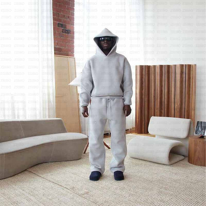 Heren Oversized Set Lange Mouw - Wintercollectie - Grijs
