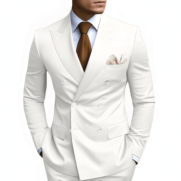 Heren Pak Dubbele Rij Knopen - Slim Fit Elegantie