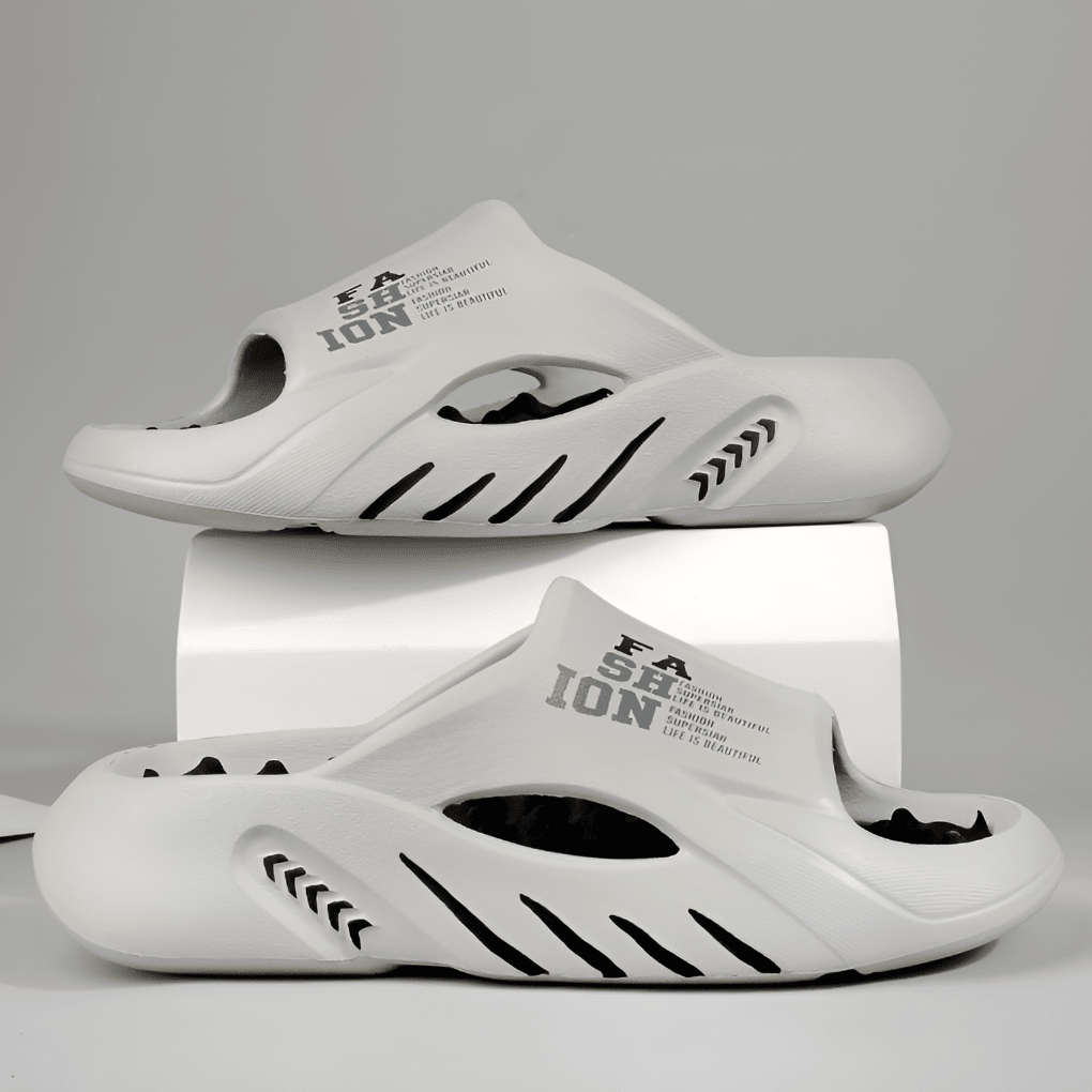 Heren Platform Slide Sandaal - Chunky Comfort Design - Grijs