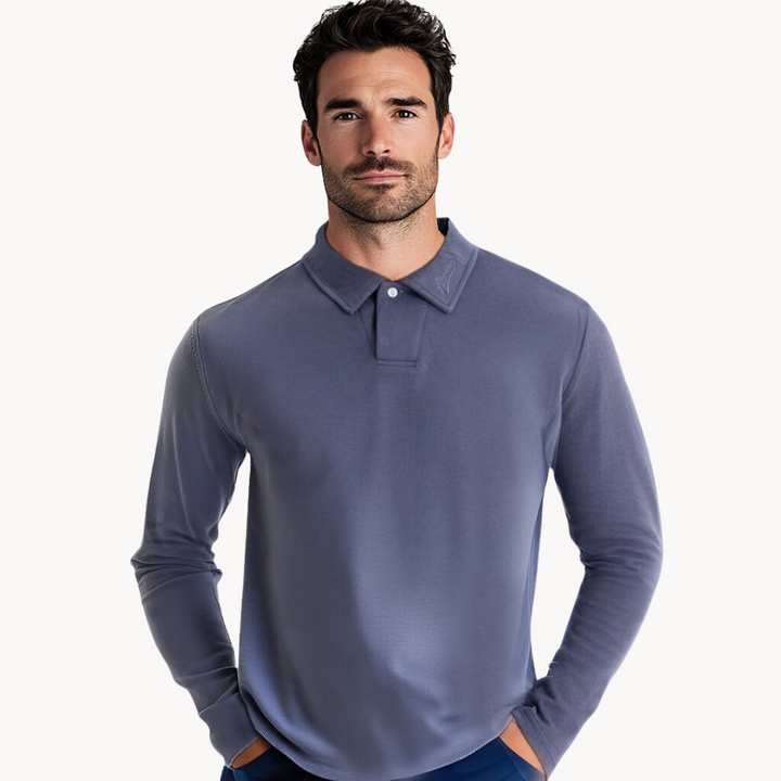 Heren Polo Lange Mouw - Klassiek Comfort