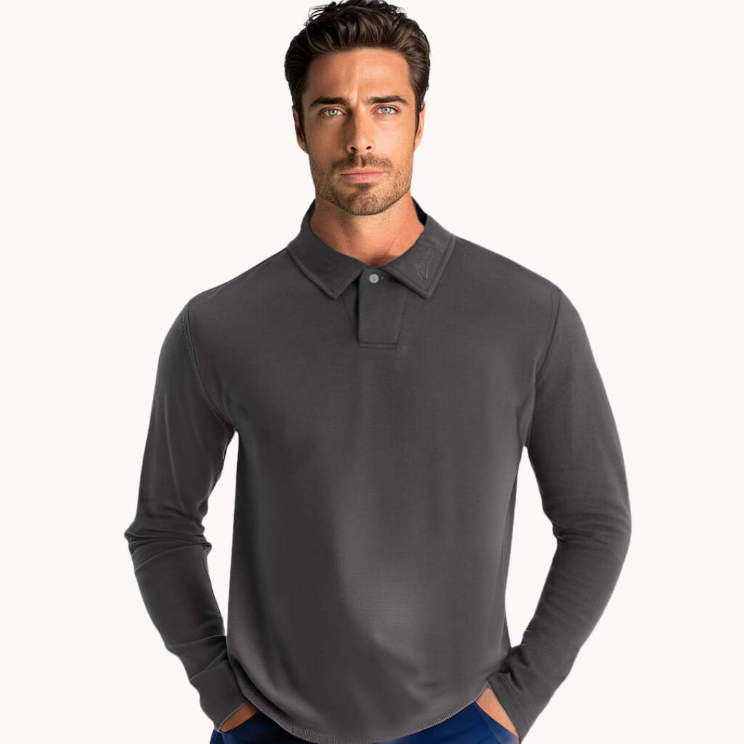 Heren Polo Lange Mouw - Klassiek Comfort