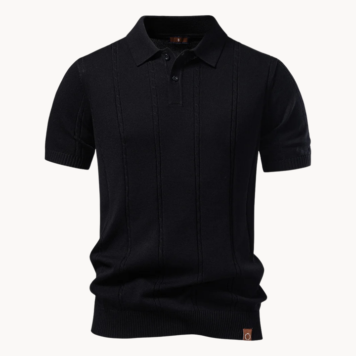 Heren Polohemd Klassiek - Elegante Casual Stijl - Zwart