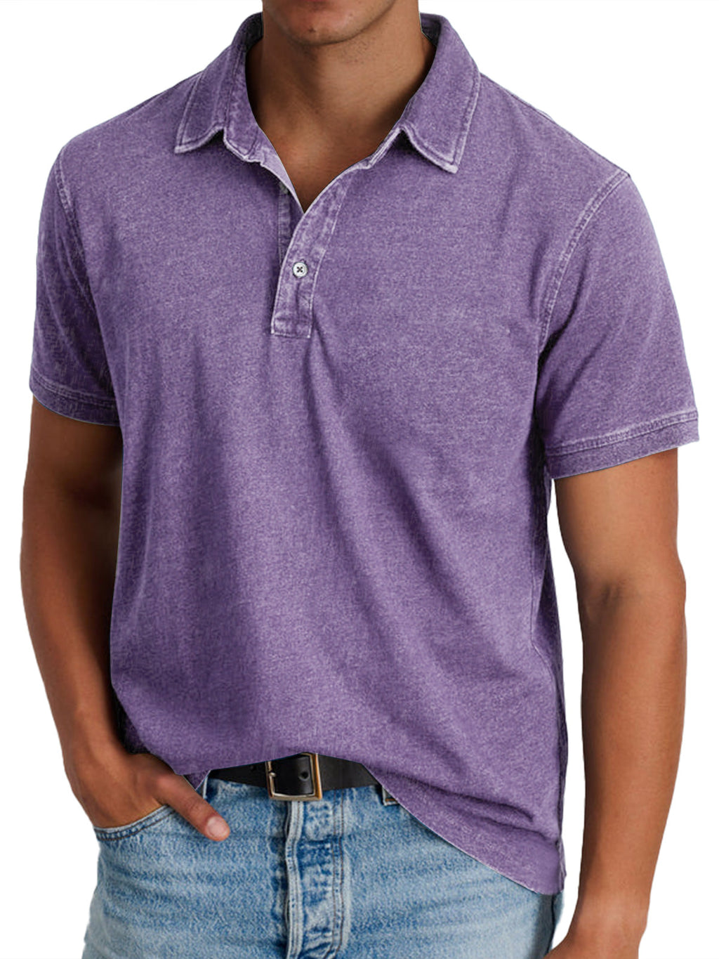 Heren Poloshirt Klassiek - Verfijnde Heritage Snit - Violet