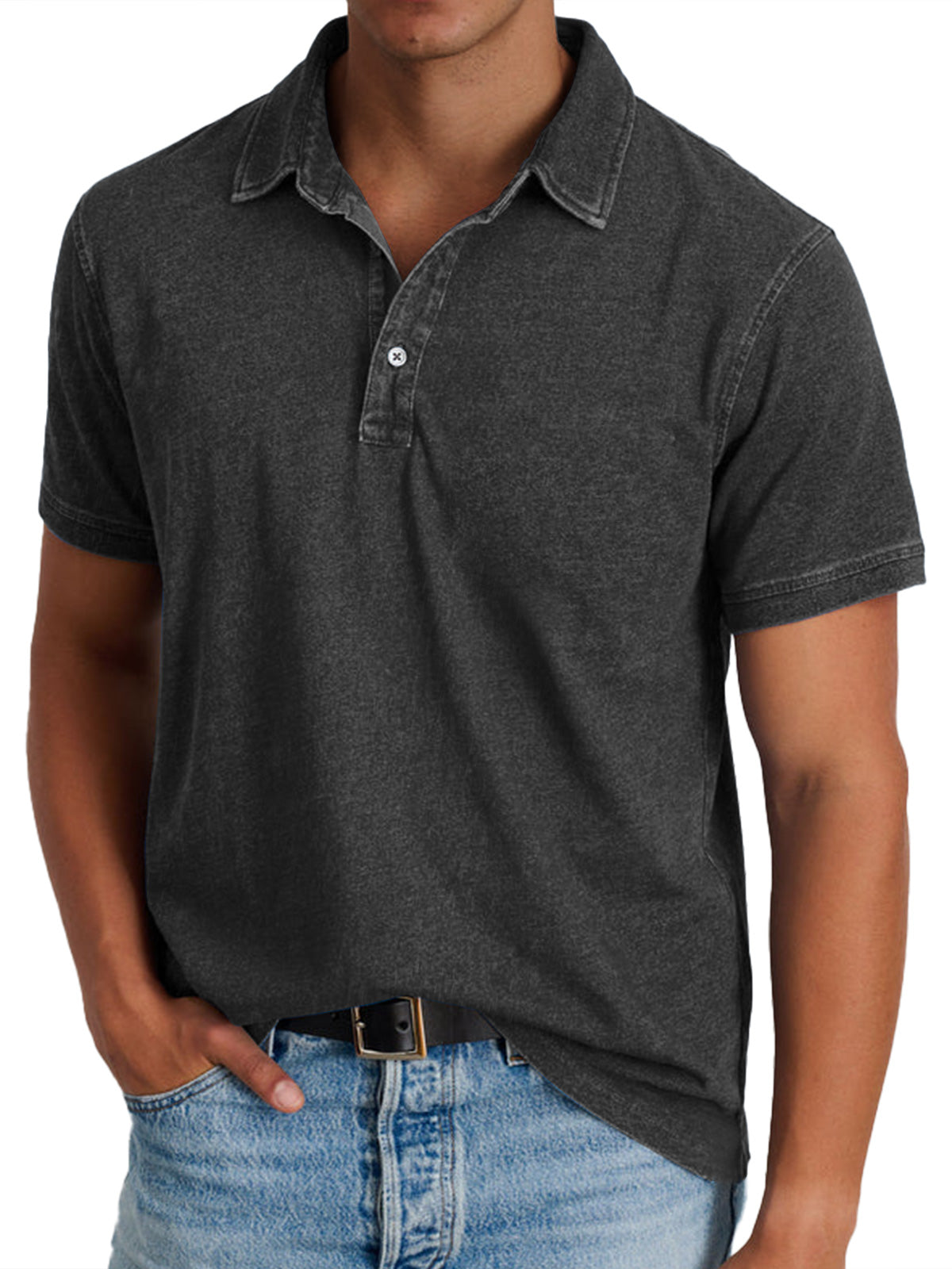 Heren Poloshirt Klassiek - Verfijnde Heritage Snit - Zwart