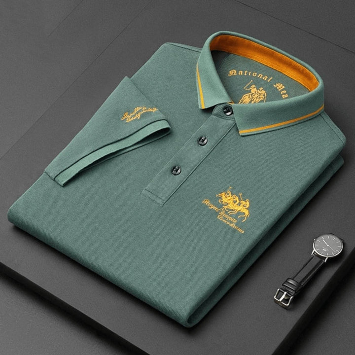 Heren Poloshirt met Knopen - Klassieke Dagelijkse Stijl - Groen