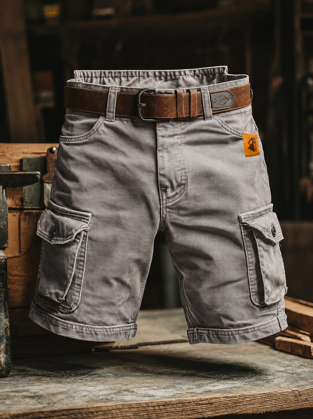 Heren Relaxed Cargo Broek - Vintage Stijl - Grijs