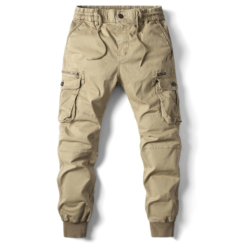 Heren Relaxed Fit Cargo Joggingbroek - Comfortabel en Veelzijdig - Khaki