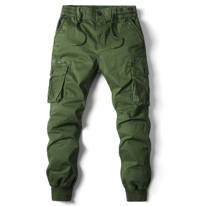 Heren Relaxed Fit Cargo Joggingbroek - Comfortabel en Veelzijdig - Olijfgroen