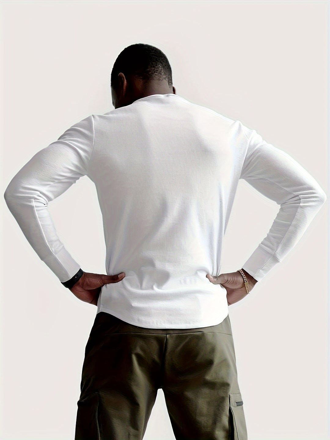 Heren Shirt Slim Fit Geribd - Sportief & Casual