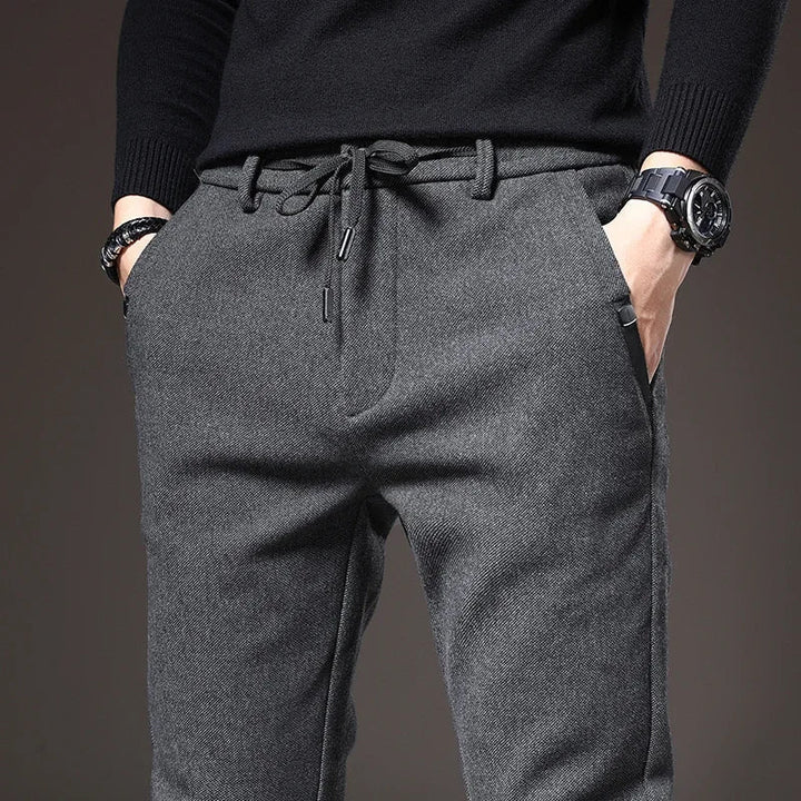 Heren Slim Fit Broek - Stretch Comfort Casual - Grijs