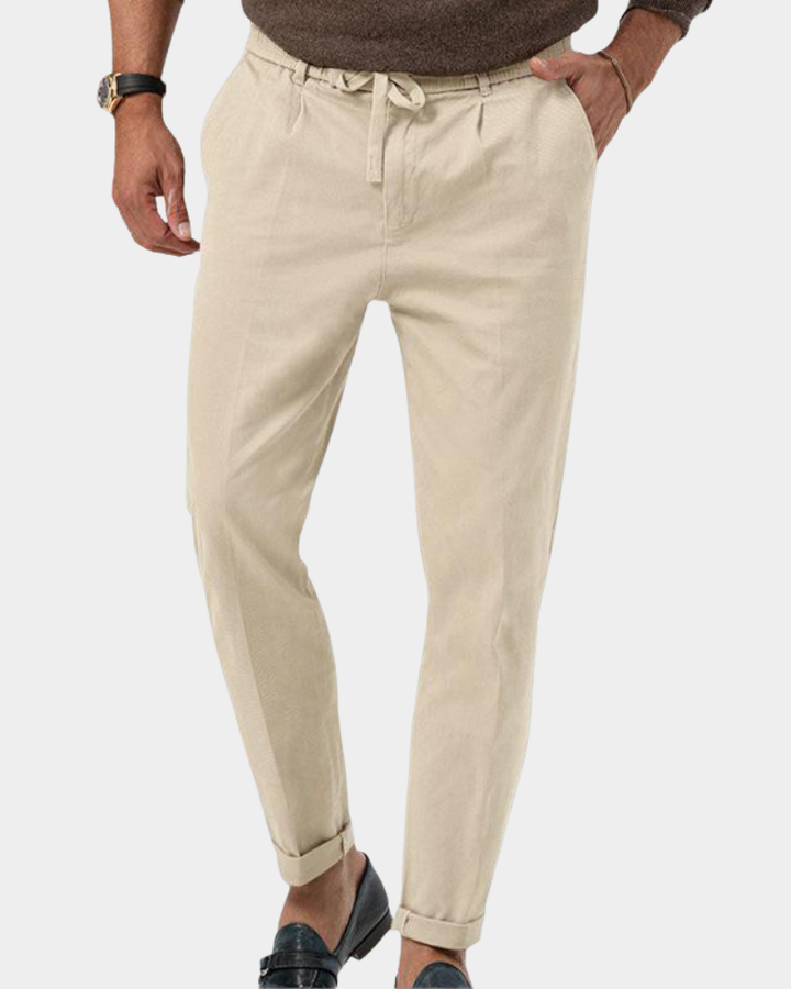 Heren Slim-Fit Bundfaltenbrock - Klassieke elegantie
