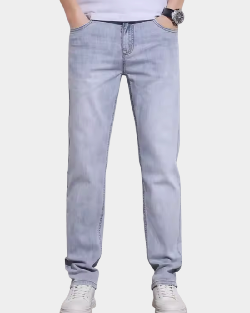 Heren Slim Fit Jeans met Stretch - Moderne Pasvorm - Lichtblauw