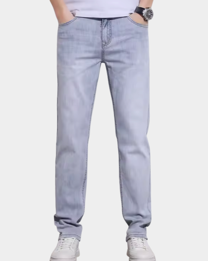 Heren Slim Fit Jeans met Stretch - Moderne Pasvorm - Lichtblauw