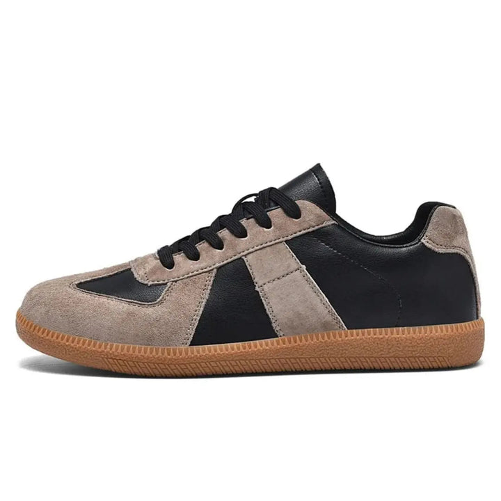 Heren Sneakers Retro Straight - Klassieke Zomerstijl - Zwart-Bruin