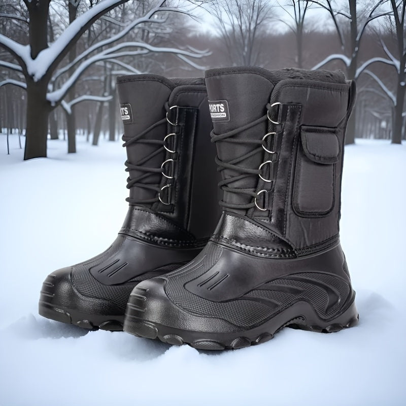 Heren Sneeuwlaarzen Antislip - Warme Winterschoenen - Zwart