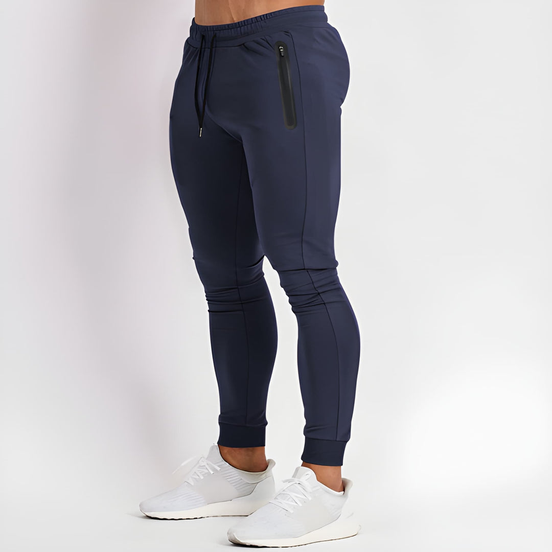 Heren Sportbroek Sneldrogend - Atletische pasvorm - Blauw