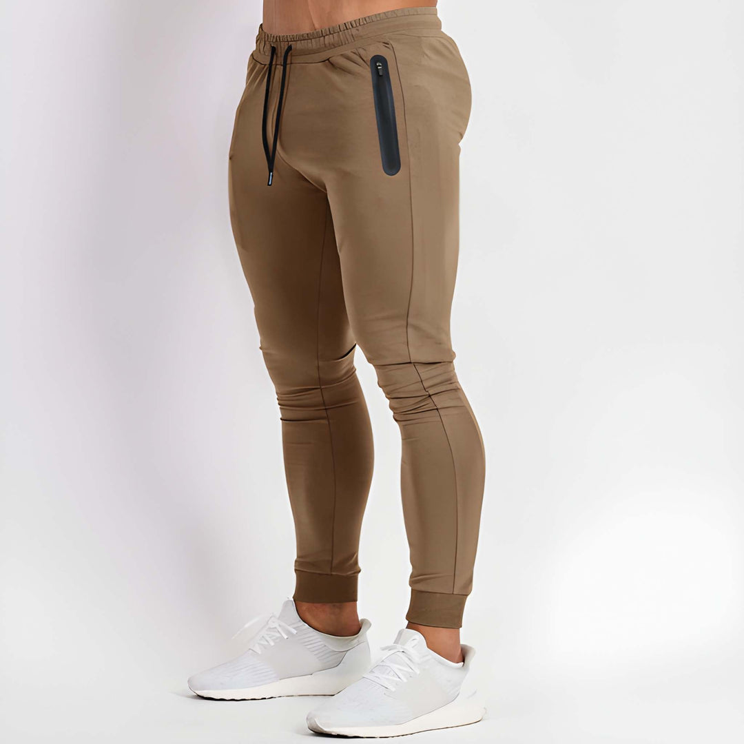 Heren Sportbroek Sneldrogend - Atletische pasvorm - Khaki
