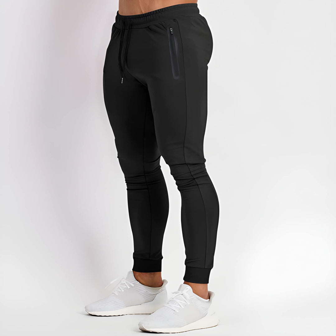 Heren Sportbroek Sneldrogend - Atletische pasvorm - Zwart