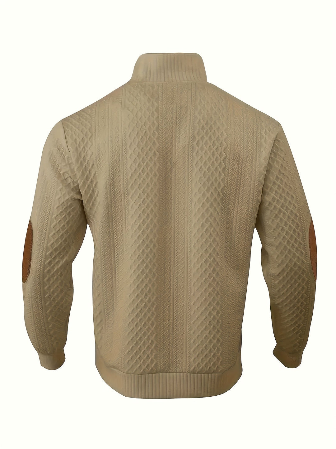 Heren Stand Collar Button Henley Sweater - Klassiek Comfort