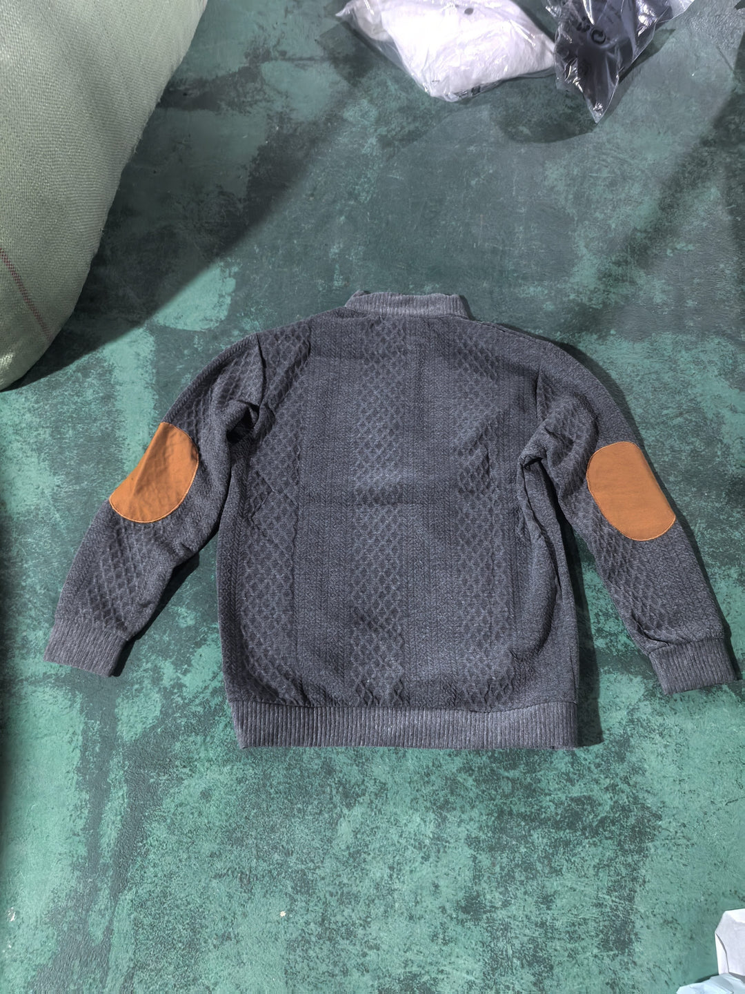 Heren Stand Collar Button Henley Sweater - Klassiek Comfort