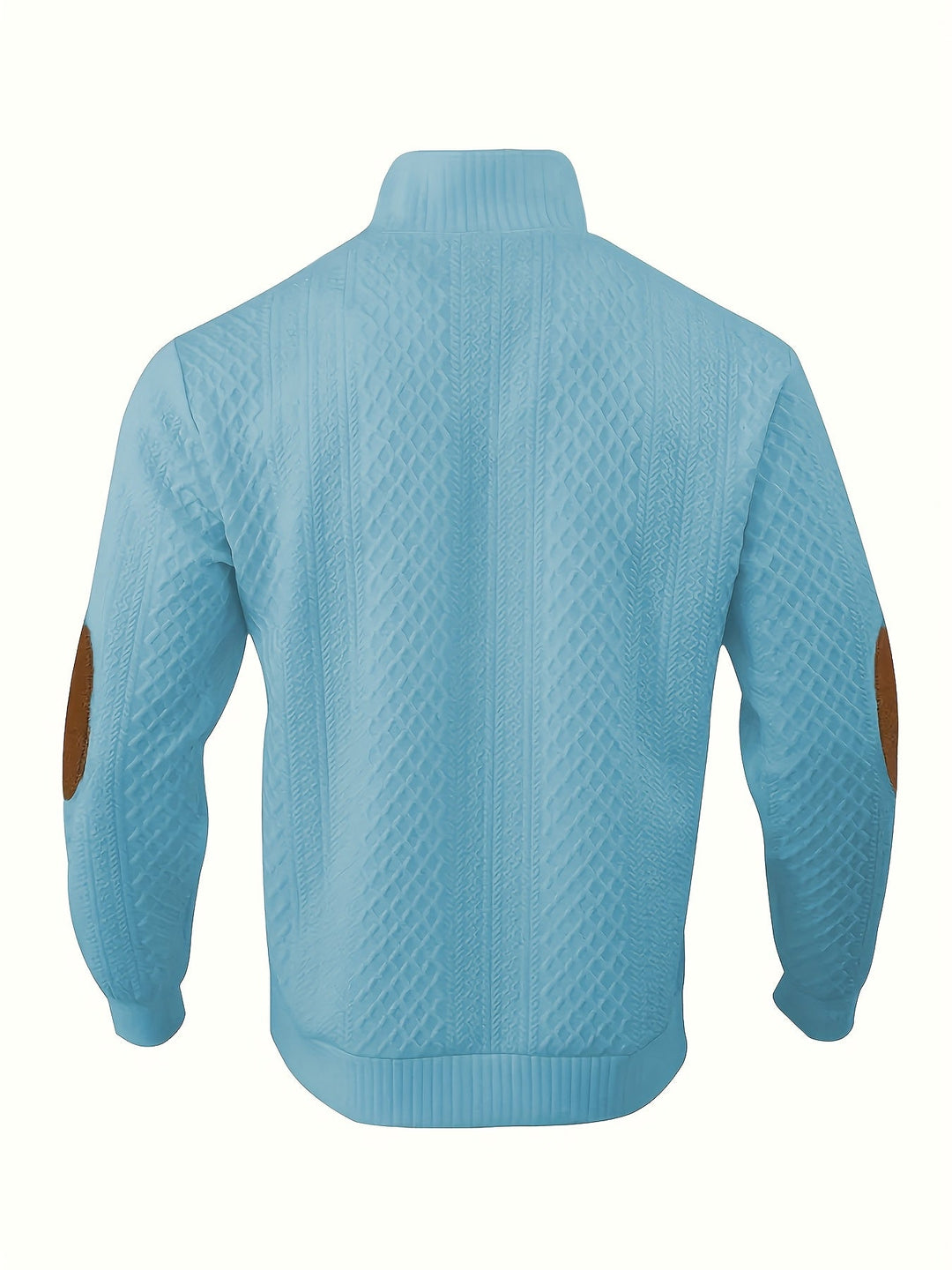 Heren Stand Collar Button Henley Sweater - Klassiek Comfort