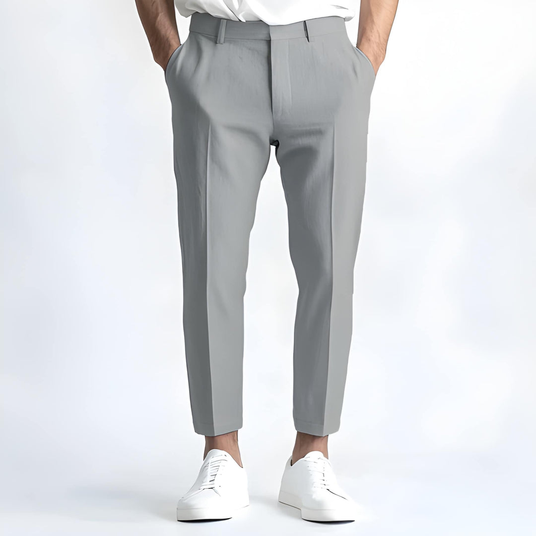 Heren Straight Fit Broek - Moderne Casual Look - Grijs