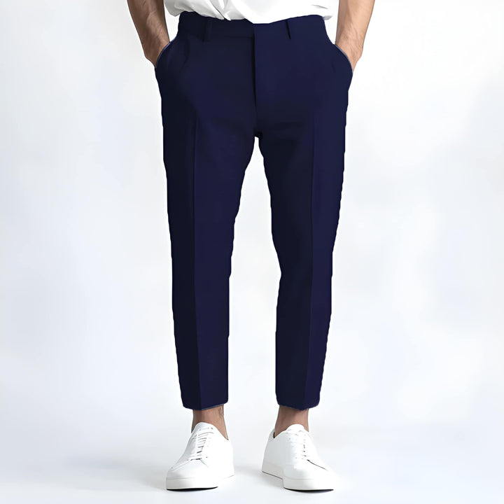 Heren Straight Fit Broek - Moderne Casual Look - Marineblauw